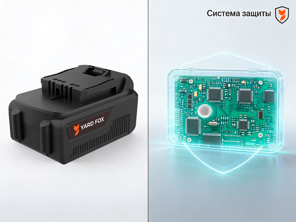 Аккумуляторная техника YARD FOX с технологией Li-Ion Electric для сада