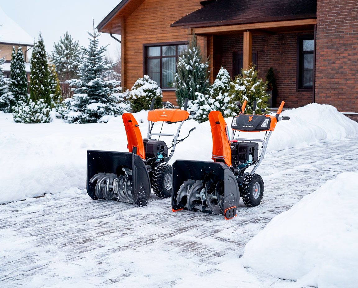 Снегоуборщик бензиновый YARD FOX для участка до 15 соток с утрамбованным снегом