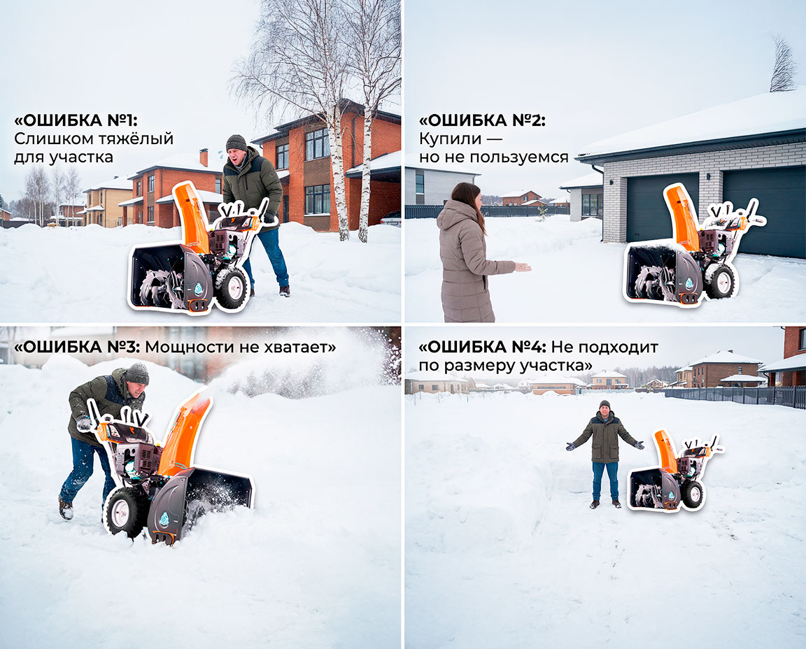Выбор снегоуборщика для дачи - итоговые рекомендации по типу и мощности техники