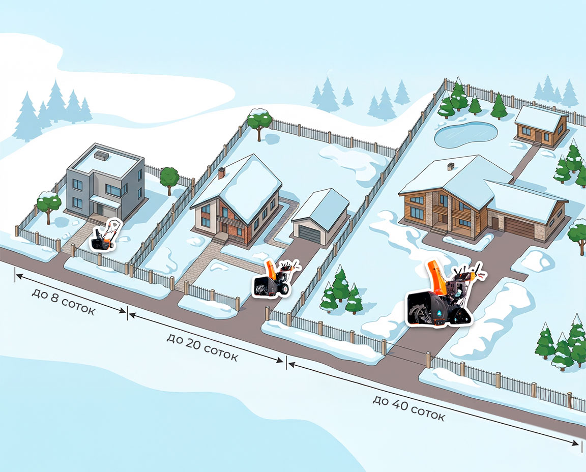 Как правильно выбрать снегоуборщик - советы по выбору техники по площади участка
